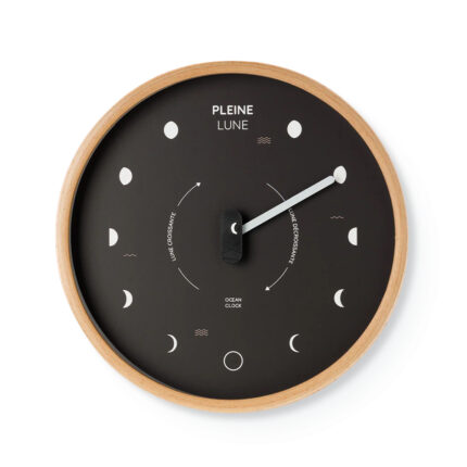 horloge lunaire ocean clock black