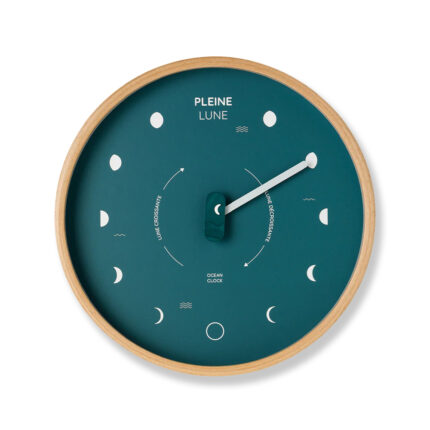horloge lunaire ocean clock black