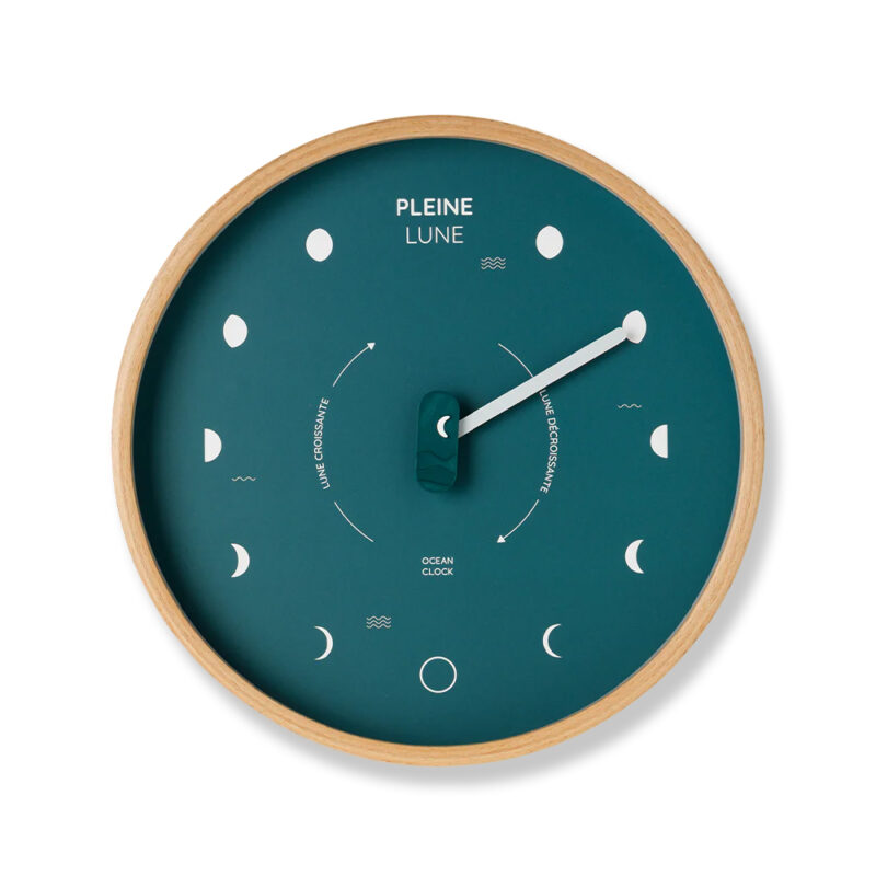 horloge lunaire ocean clock black