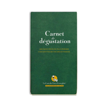 la carte des vins carnet degustation vert
