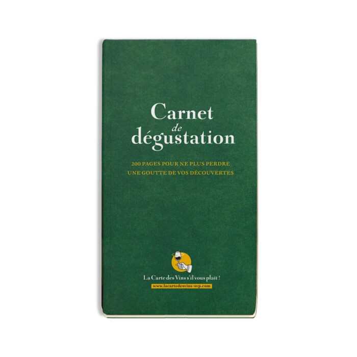 la carte des vins carnet degustation vert