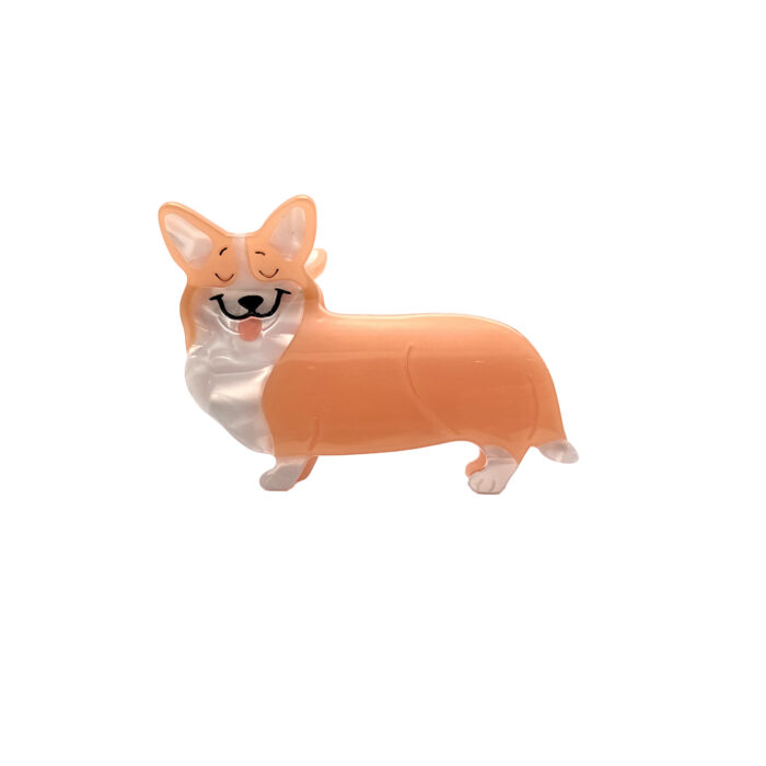 Grande Pince À Cheveux Coucou Suzette Corgi