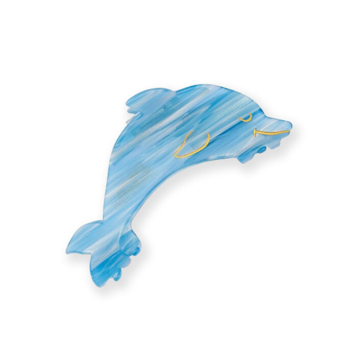 Grande Pince À Cheveux Coucou Suzette Dauphin Bleu